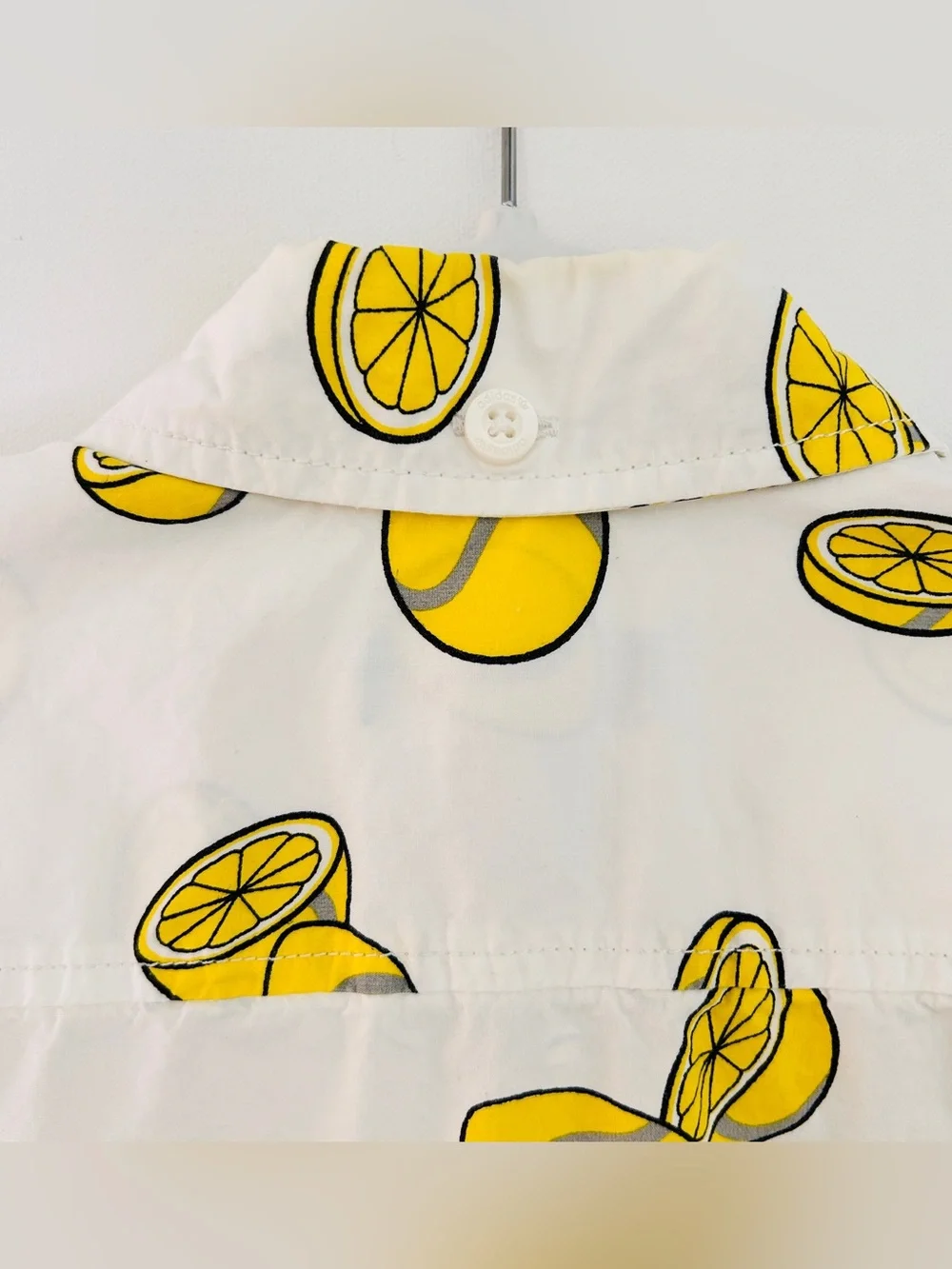 Adidas x Stan Smith Ballsmon Lemon Shirt Button Up Down Cotton Yellow Size Small